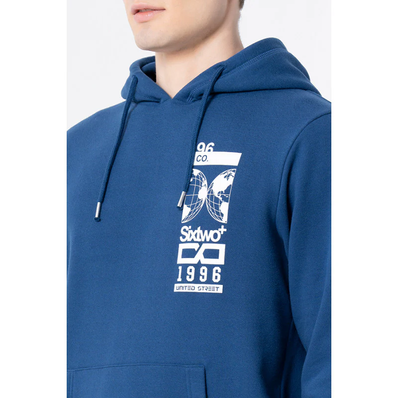 Men's Airforce Blue  Graphic Print Hoodie - Image 4