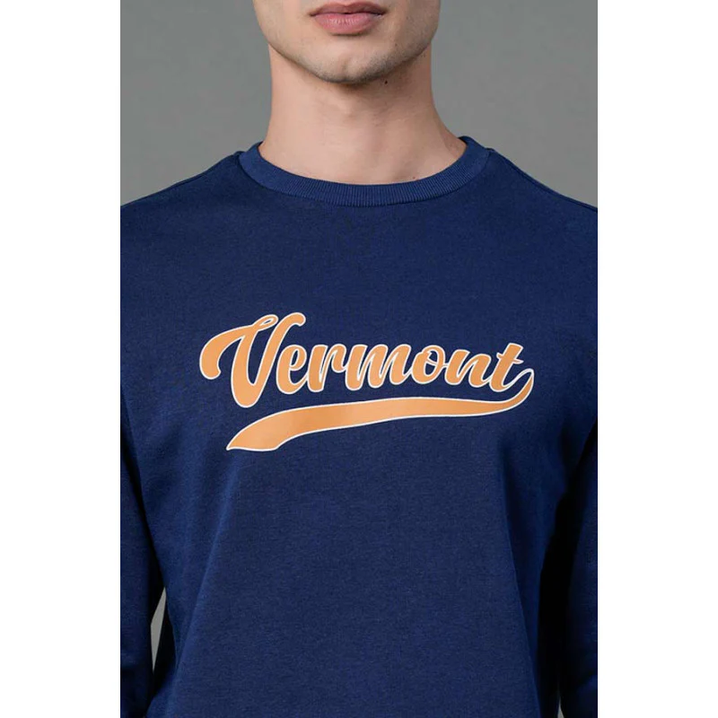 Men's Airforce Blue Graphic Print Sweatshirt - Image 4