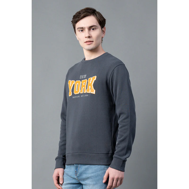 Men's Apce Grey Graphic Print Sweatshirt - Image 2