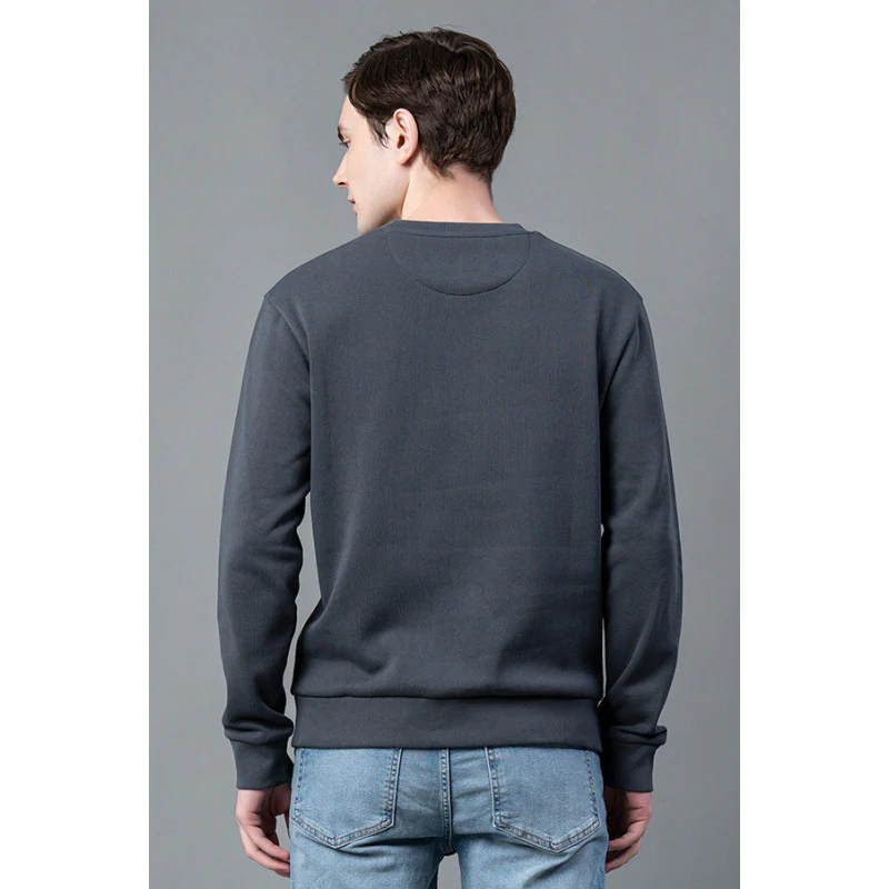 Men's Apce Grey Graphic Print Sweatshirt - Image 3