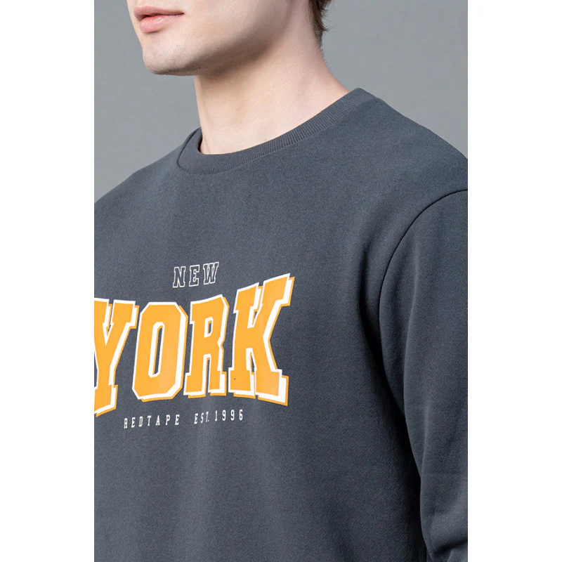 Men's Apce Grey Graphic Print Sweatshirt - Image 4