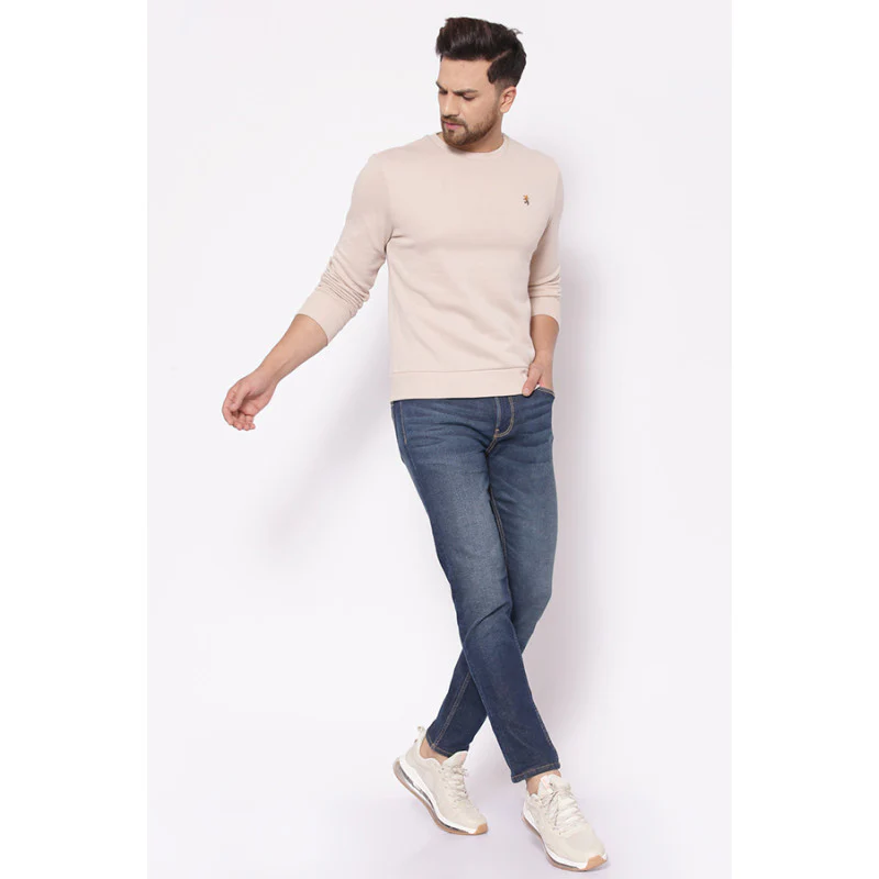 Men's Beige Sweatshirt - Image 4
