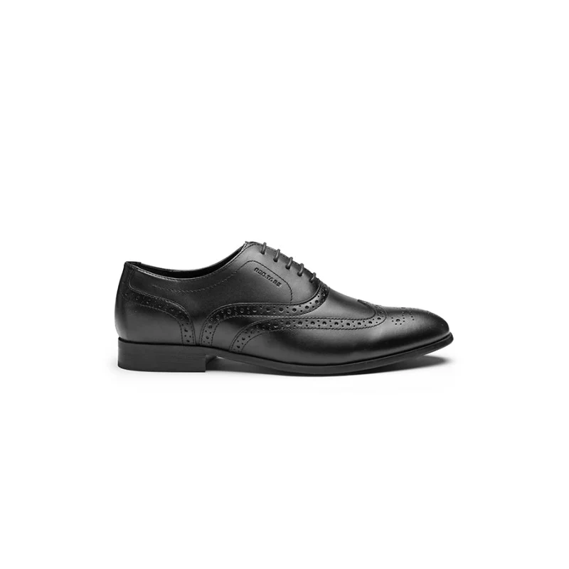 Men's Black Brogue Shoes - Image 3