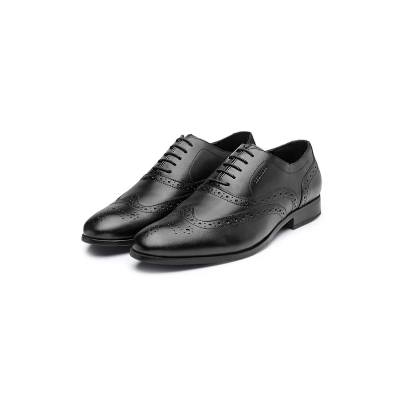 Men's Black Brogue Shoes - Image 5