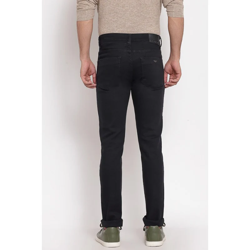Men's Black Denim Jeans - Image 2