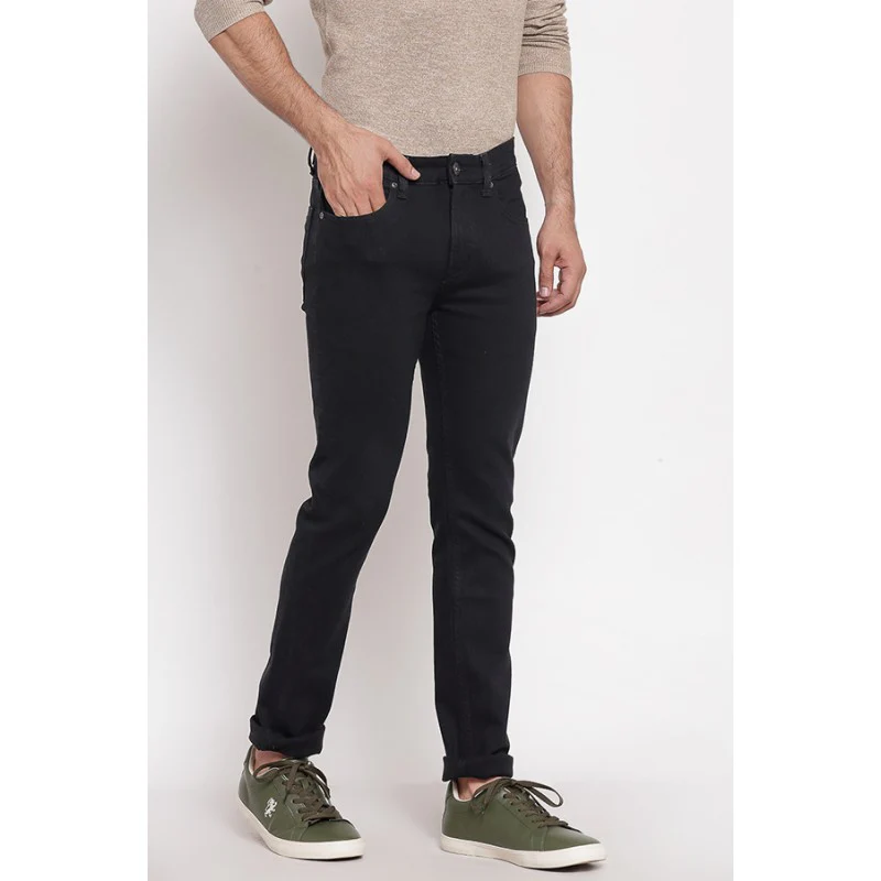 Men's Black Denim Jeans - Image 3