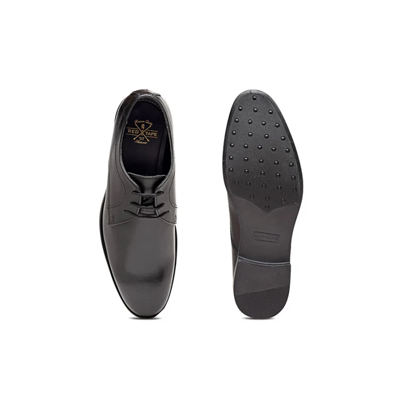 Men's Black Derby Shoes - Image 5