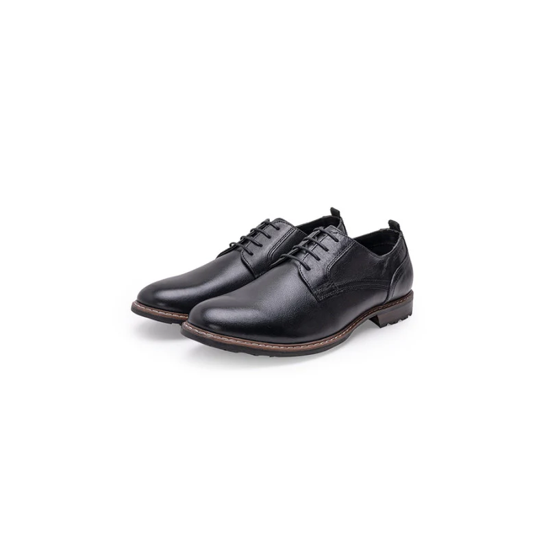 Men's Black Derby Shoes - Image 5
