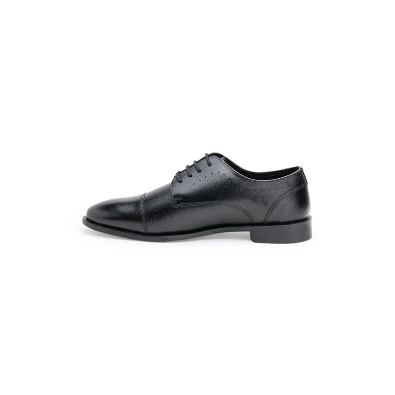 Men's Black Derby Shoes - Image 4