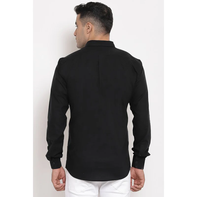 Men's Black Full Sleeves Casual Shirt - Image 2