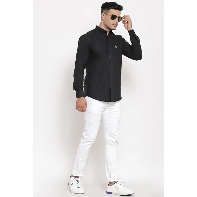 Men's Black Full Sleeves Casual Shirt - Image 4