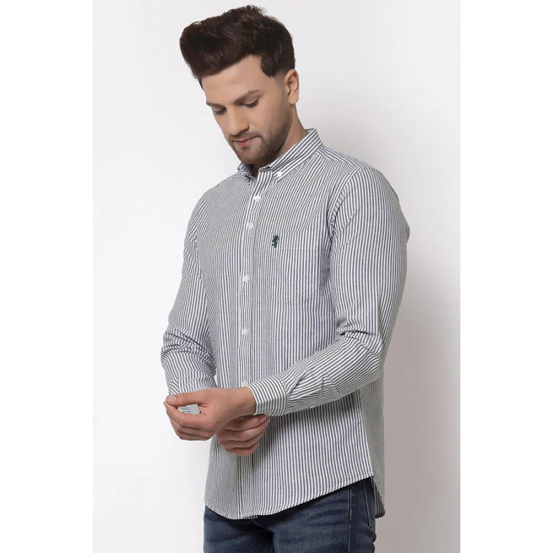 Men Black Striped Shirt - Image 2