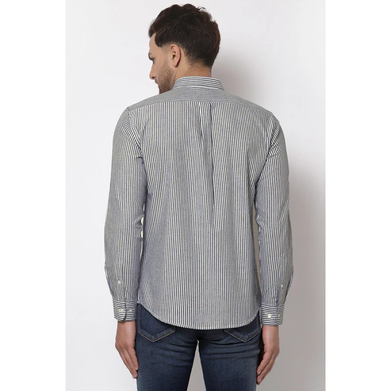 Men Black Striped Shirt - Image 3