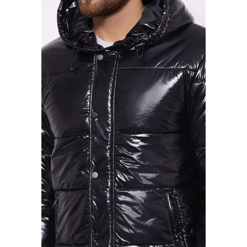 Men's Black Glossy Jacket - Image 6