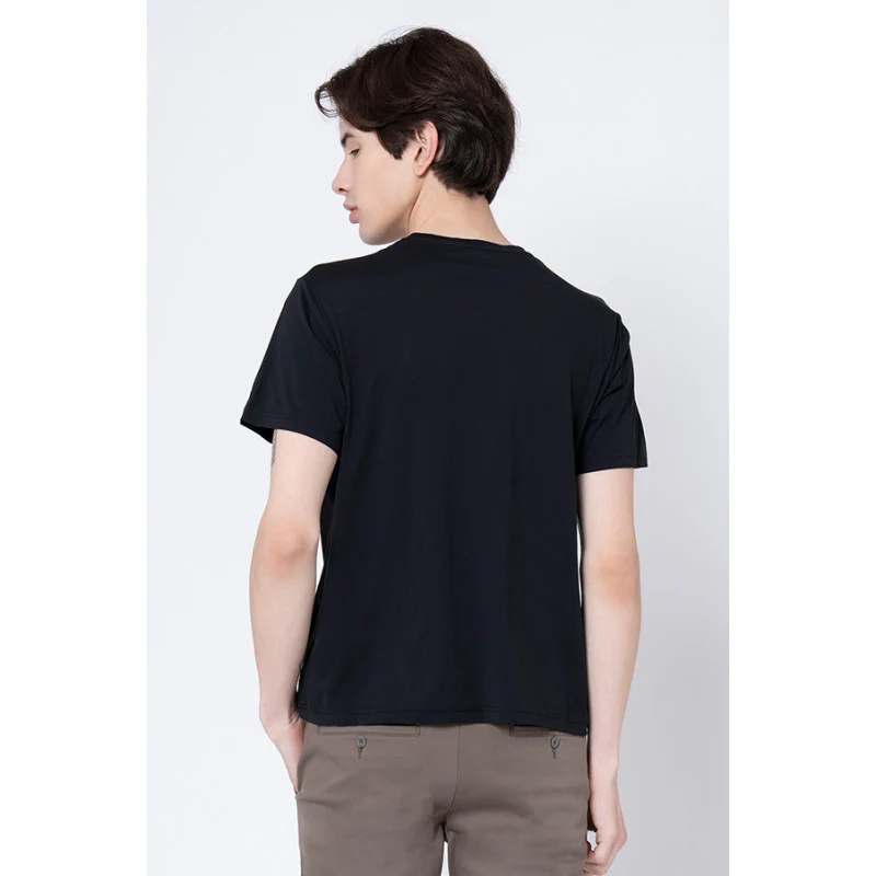 Men's Black Graphic Print Activewear T-Shirt - Image 3