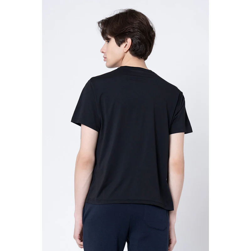 Men's Black Graphic Print Activewear T-Shirt - Image 3
