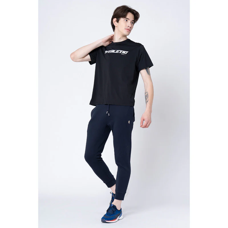 Men's Black Graphic Print Activewear T-Shirt - Image 5