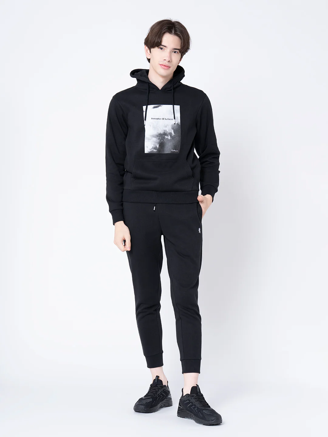 Men's Black Graphic Print Hoodie - Image 6