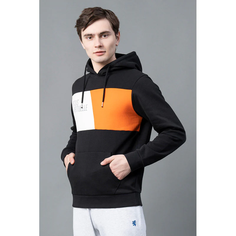 Men's Black Graphic Print Hoodie - Image 2