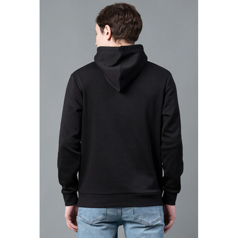Men's Black Graphic Print Hoodie - Image 3