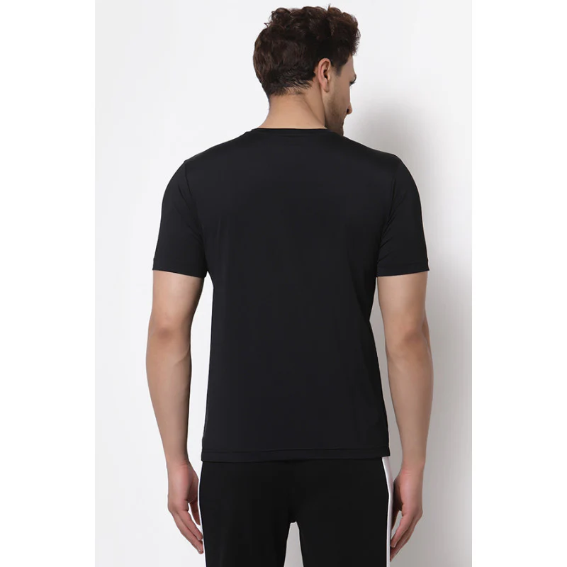 Men's Black Active wear T-Shirt - Image 3