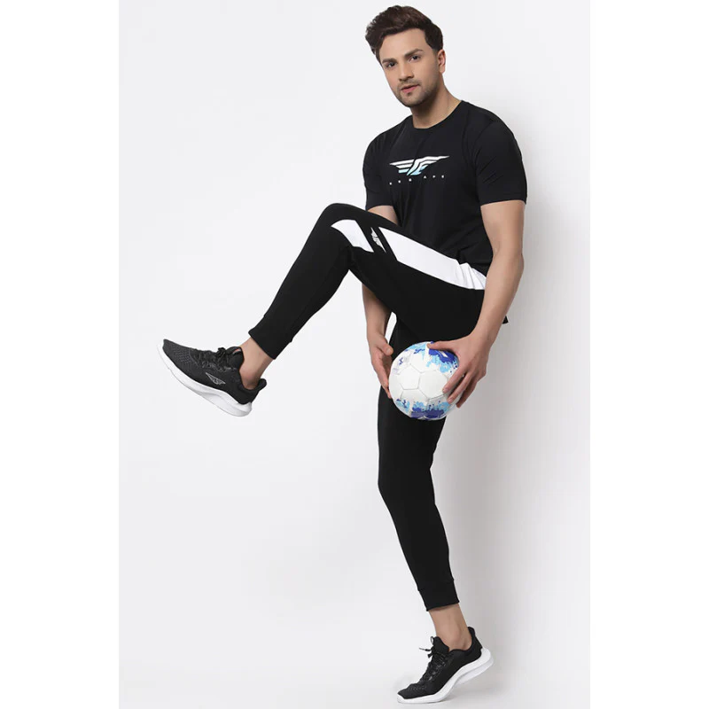 Men's Black Active wear T-Shirt - Image 4