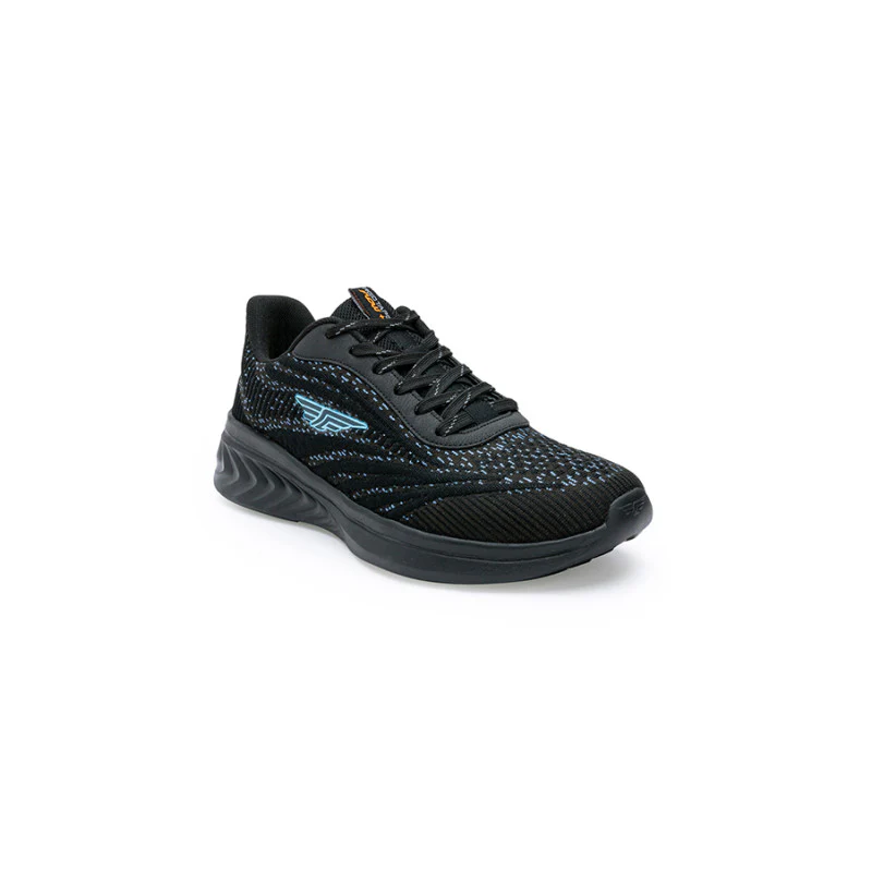Men's Black & Ice Blue Walking Shoes - Image 2