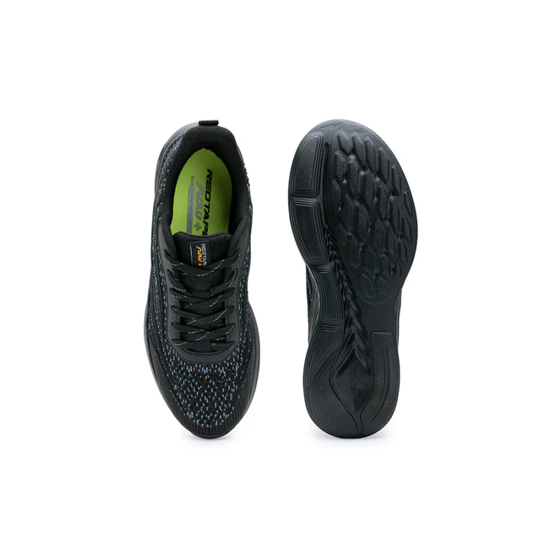 Men's Black & Ice Blue Walking Shoes - Image 6