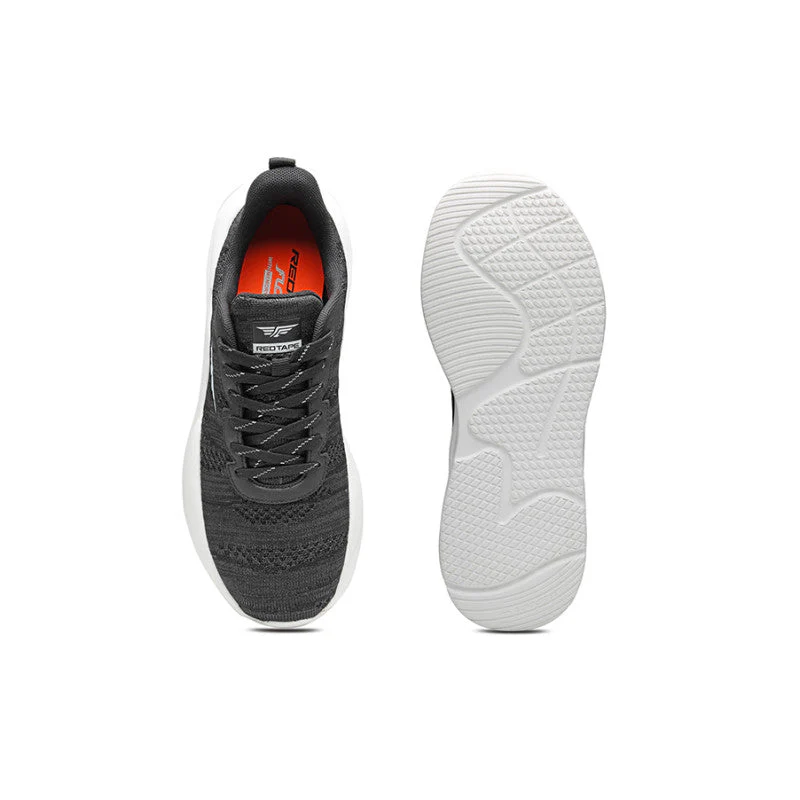 Men Black/Light   Gray Walking Shoes - Image 6