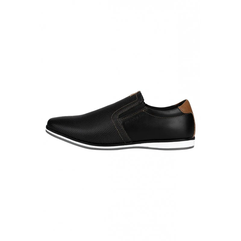 Men's Black Slip-On Casual Shoes - Image 3