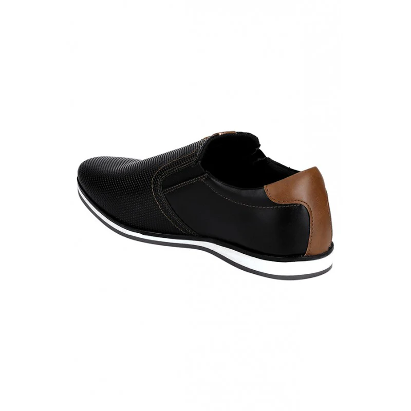 Men's Black Slip-On Casual Shoes - Image 6