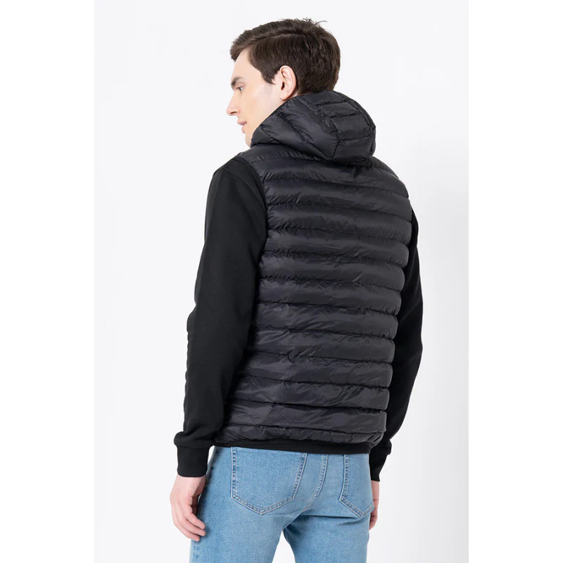 Men's Black Solid Jacket - Image 3