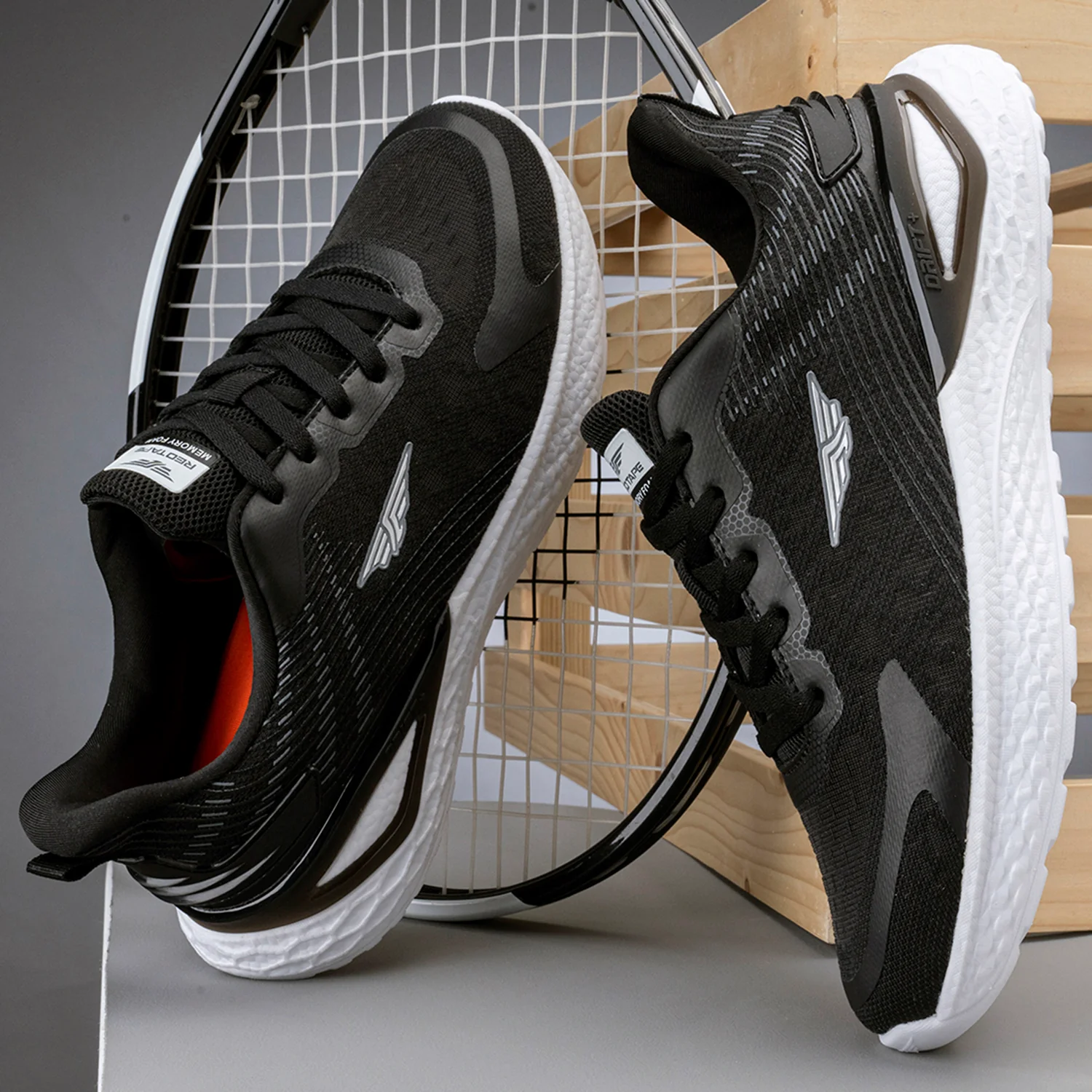 Men Black Walking Shoes - Image 6