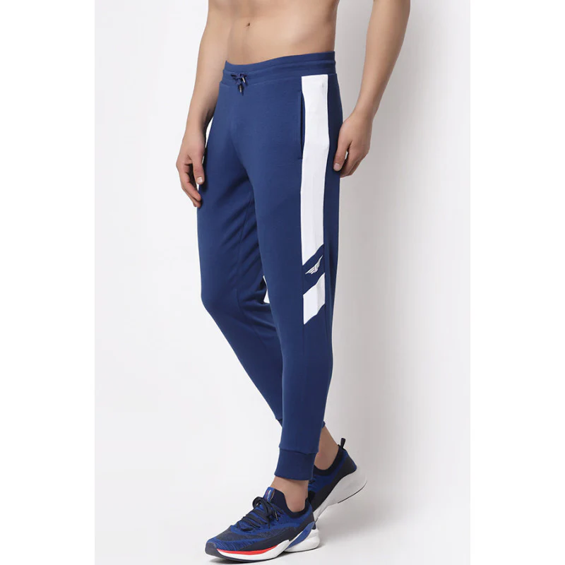 Men Blue Activewear Joggers - Image 2