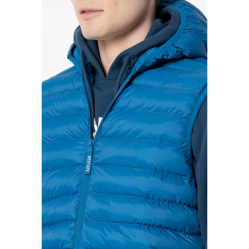 Men's Blue Solid Jacket - Image 4