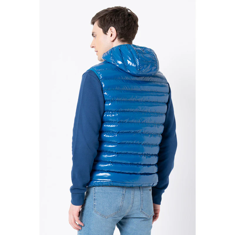 Men's Blue Solid Jacket - Image 3