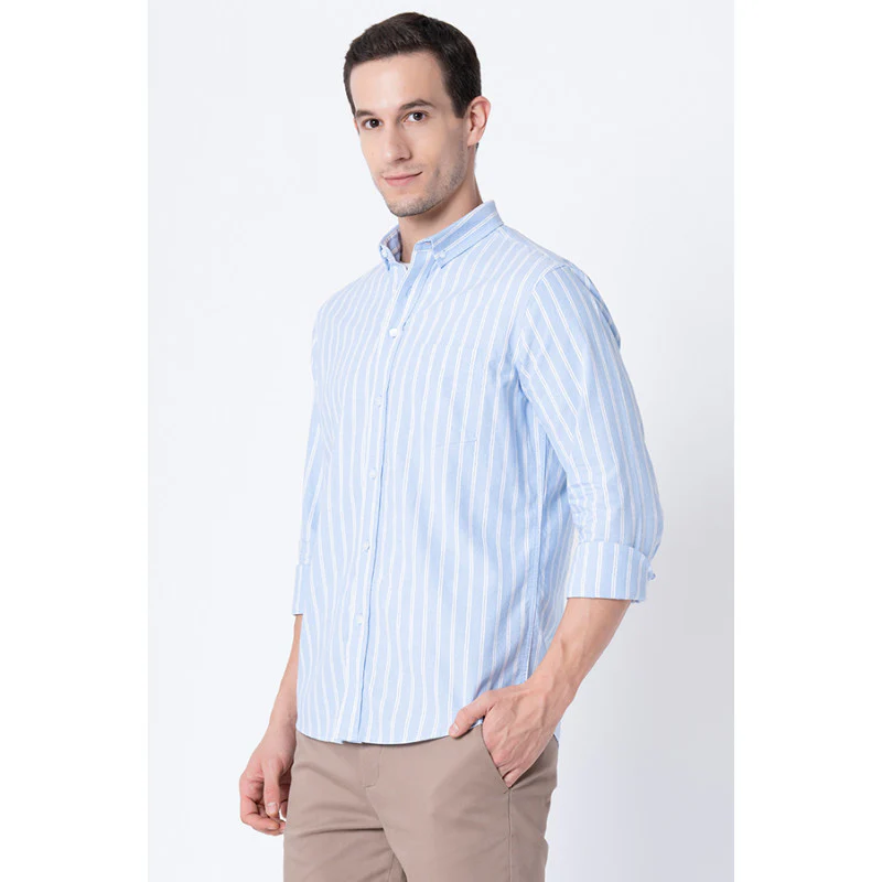 Men's Blue Striped Shirts - Image 2