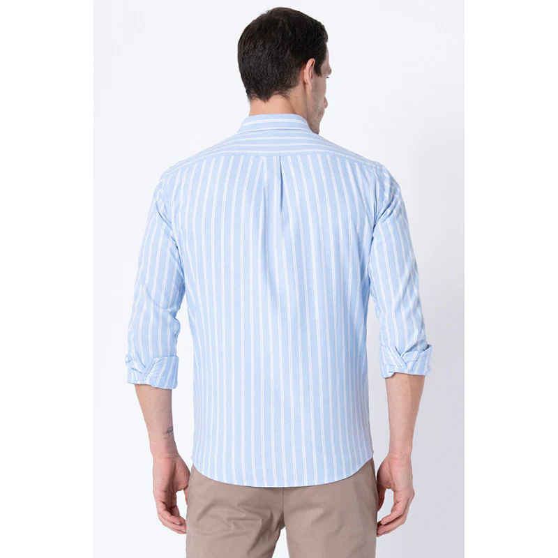 Men's Blue Striped Shirts - Image 3