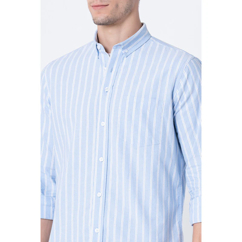 Men's Blue Striped Shirts - Image 4