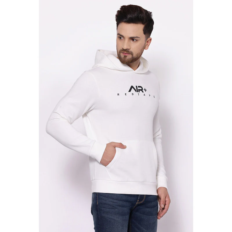 Men's Bright Off White Hoodies - Image 2