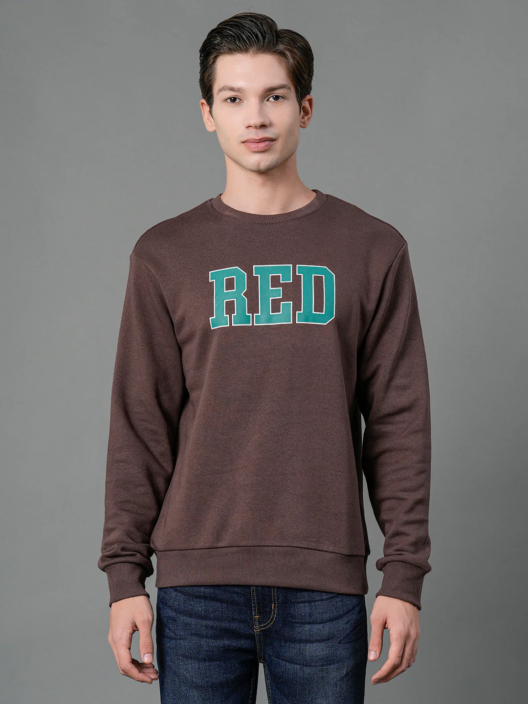 Men's Brown Graphic Print Sweatshirt - Image 2