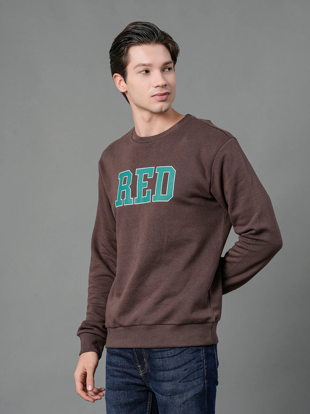 Men's Brown Graphic Print Sweatshirt - Image 3