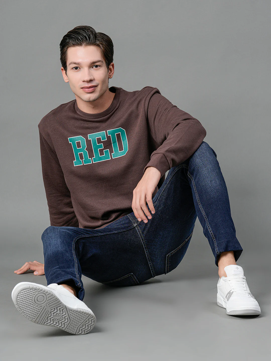 Men's Brown Graphic Print Sweatshirt - Image 6