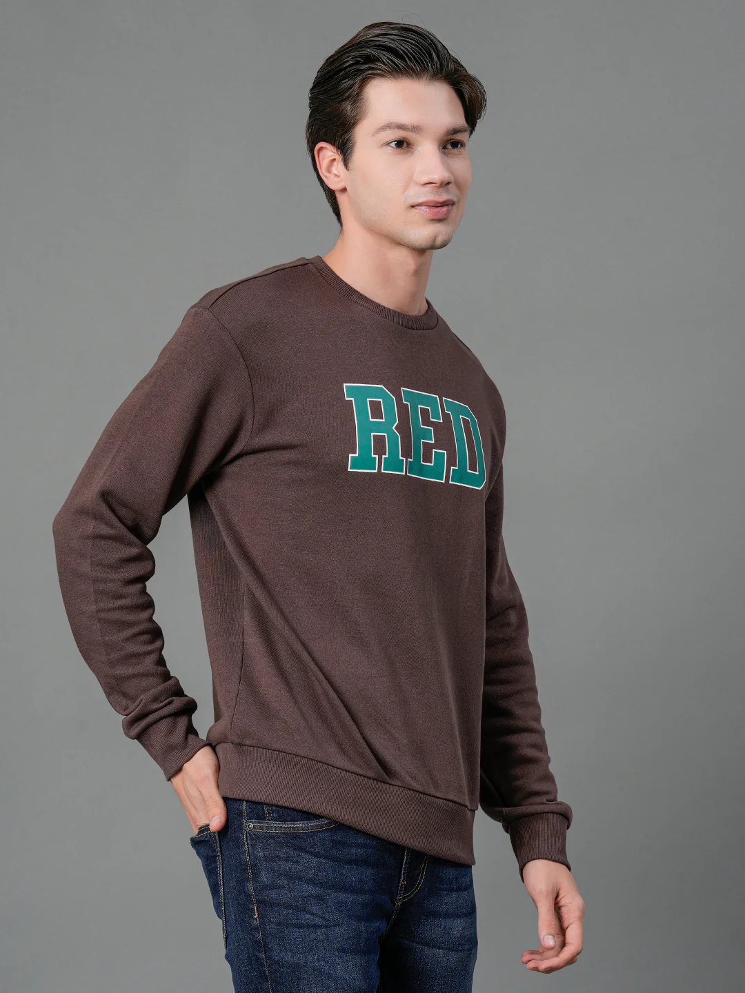 Men's Brown Graphic Print Sweatshirt - Image 7