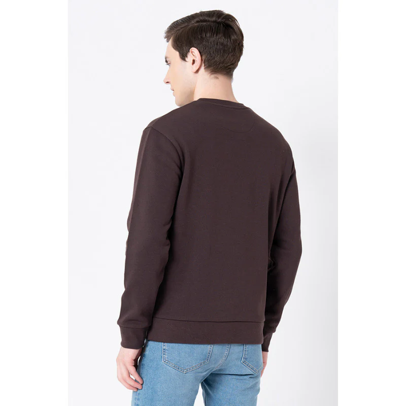 Men's Brown Graphic Print Sweatshirt - Image 3