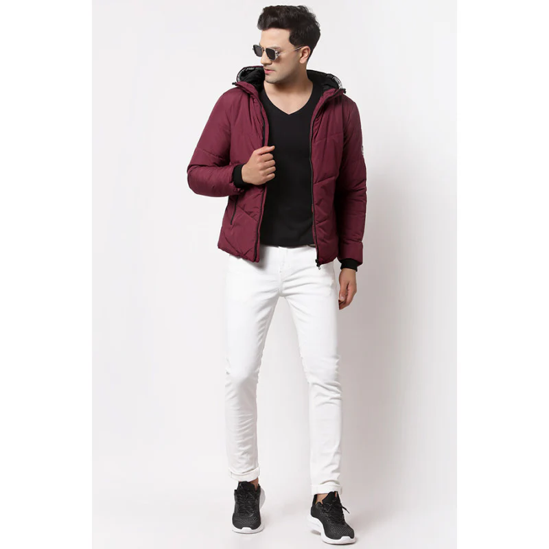 Men's Burgundy Jacket - Image 4