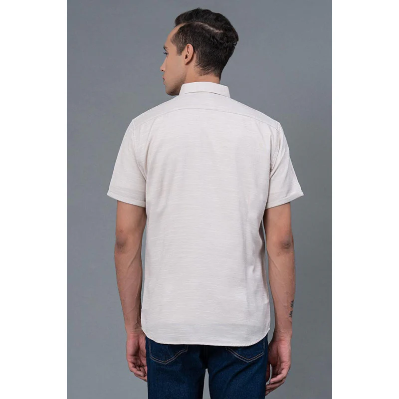 Men's Casual Beige Shirt - Image 3