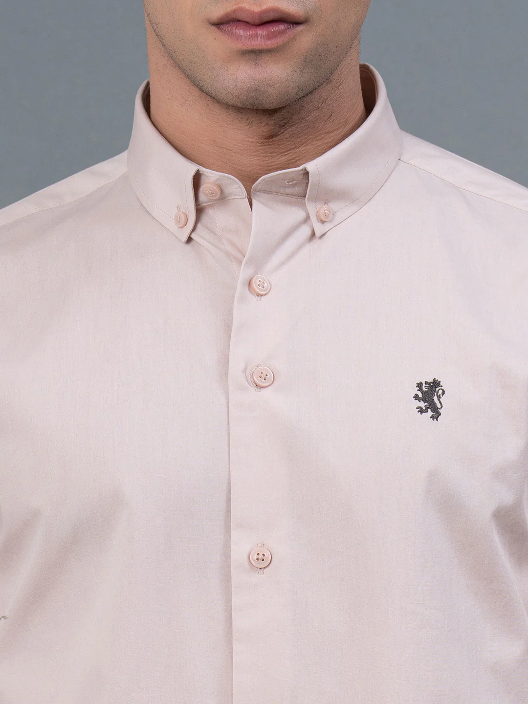 Men's Casual Dusky Pink Color Shirt - Image 4