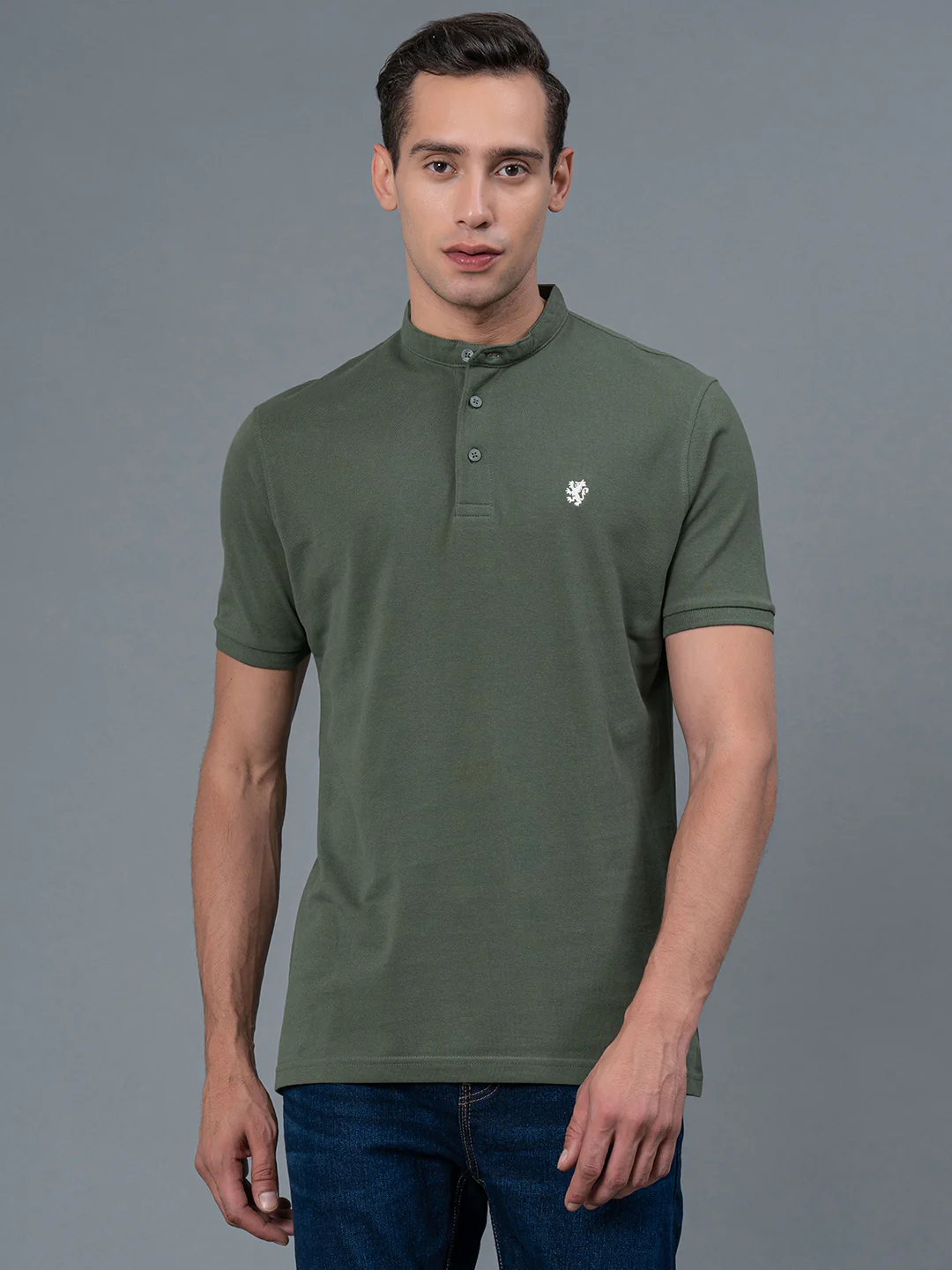 Men's Casual Henley T-Shirt - Image 2