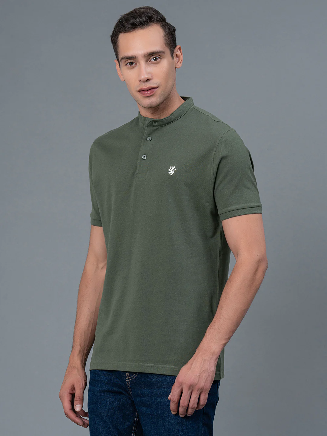 Men's Casual Henley T-Shirt - Image 3